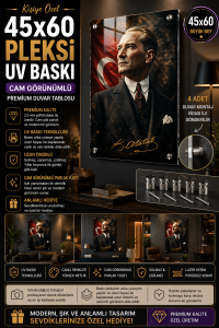 Cam görünümlü şeffaf pleksi malzeme üzerine canlı UV baskı teknolojisiyle üretilmiş kişiye özel fotoğraflı [masaüstü standlı / duvar montajlı yükseltici vidalı] [15 cm / 20 cm / 25 cm / 22x30 cm / 30x45 cm / 45x60 cm / 60x90 cm] dekoratif tablo.