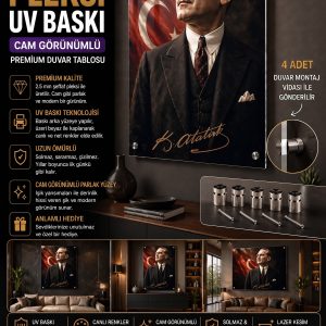 Kişiye özel cam görünümlü 50x70cm pleksi tablo